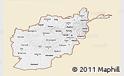 Classic Style 3D Map of Afghanistan, single color outside