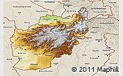 Physical 3D Map of Afghanistan, shaded relief outside