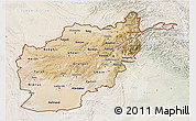 Satellite 3D Map of Afghanistan, lighten, land only
