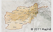 Satellite 3D Map of Afghanistan, lighten, semi-desaturated