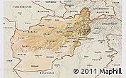Satellite 3D Map of Afghanistan, shaded relief outside, satellite sea