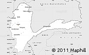 Silver Style Simple Map of Badakhshan