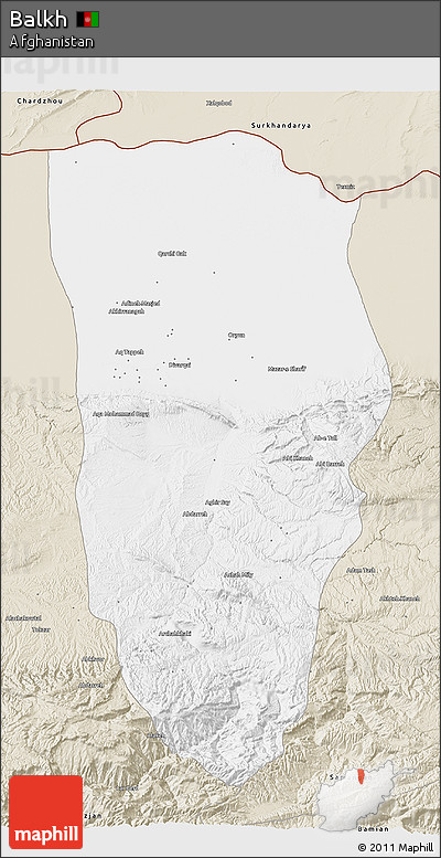 Classic Style 3D Map of Balkh