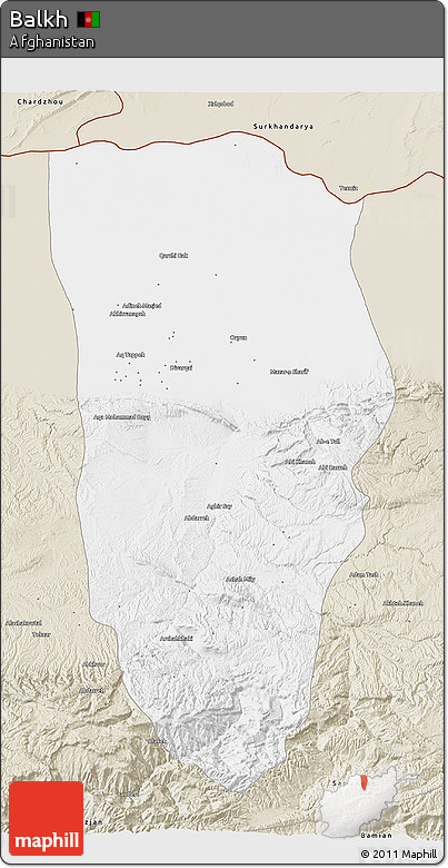 Classic Style 3D Map of Balkh