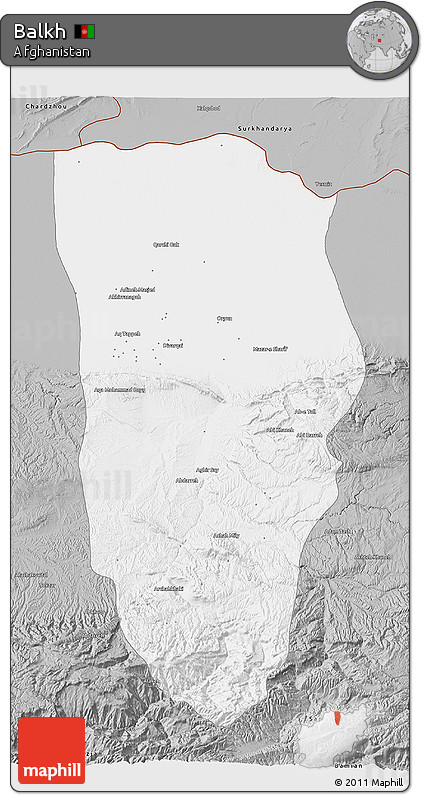 Gray 3D Map of Balkh