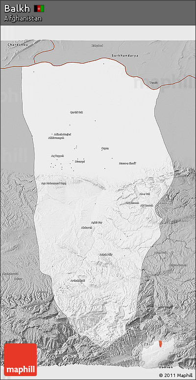 Gray 3D Map of Balkh