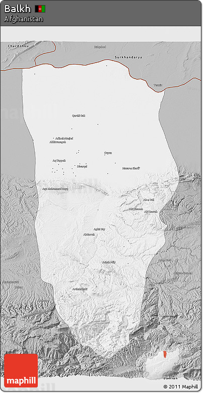 Gray 3D Map of Balkh