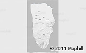 Gray 3D Map of Balkh, single color outside