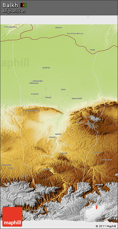 Physical 3D Map of Balkh