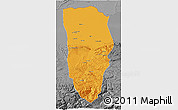 Political 3D Map of Balkh, desaturated