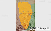 Political 3D Map of Balkh, semi-desaturated