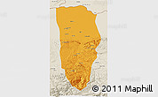 Political 3D Map of Balkh, shaded relief outside