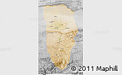 Satellite 3D Map of Balkh, desaturated