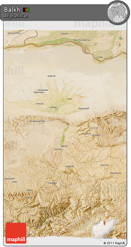 Satellite 3D Map of Balkh