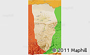 Satellite 3D Map of Balkh, political outside