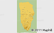 Savanna Style 3D Map of Balkh, single color outside