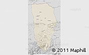 Shaded Relief 3D Map of Balkh, desaturated