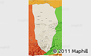 Shaded Relief 3D Map of Balkh, political outside