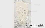Shaded Relief 3D Map of Balkh, semi-desaturated