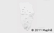 Silver Style 3D Map of Balkh, single color outside
