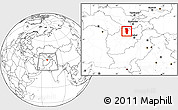 Blank Location Map of Balkh, within the entire country