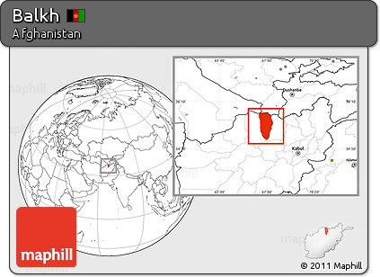 Blank Location Map of Balkh