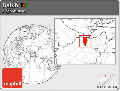 Blank Location Map of Balkh