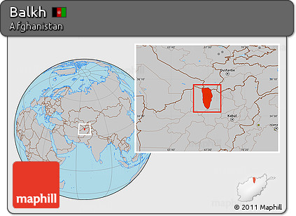 Gray Location Map of Balkh