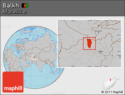 Gray Location Map of Balkh
