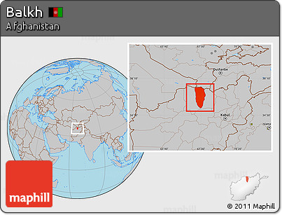 Gray Location Map of Balkh