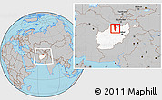 Gray Location Map of Balkh, highlighted country, within the entire country