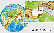 Physical Location Map of Balkh, highlighted country, within the entire country