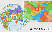 Political Location Map of Balkh, within the entire country
