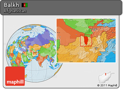 Political Location Map of Balkh