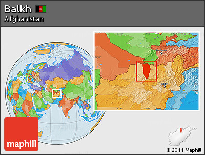 Political Location Map of Balkh