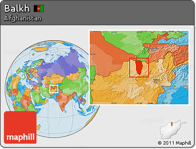 Political Location Map of Balkh
