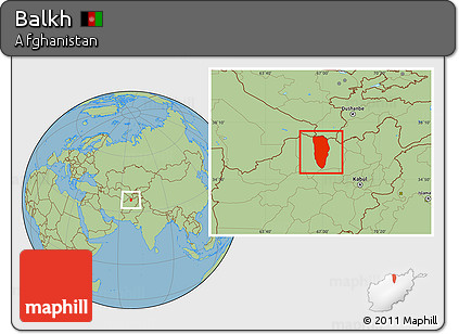 Savanna Style Location Map of Balkh