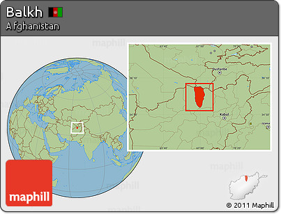 Savanna Style Location Map of Balkh