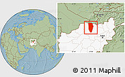 Savanna Style Location Map of Balkh, highlighted country, hill shading