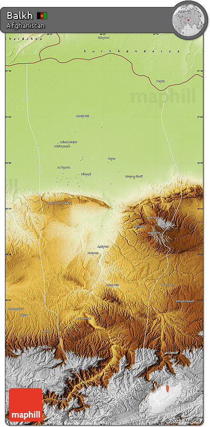 Physical Map of Balkh