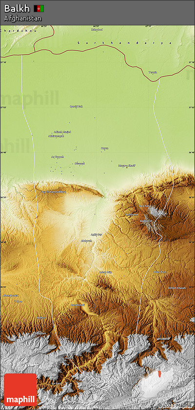 Physical Map of Balkh
