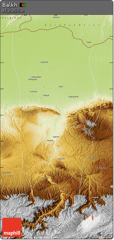 Physical Map of Balkh