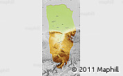 Physical Map of Balkh, lighten, desaturated