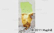 Physical Map of Balkh, lighten, semi-desaturated