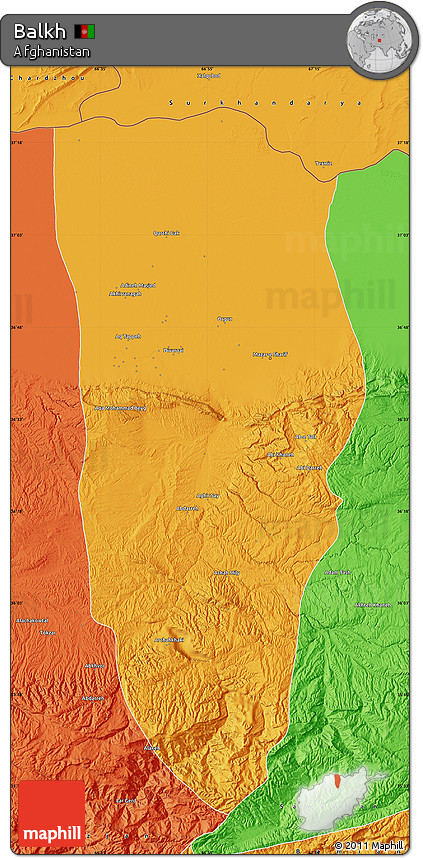Political Map of Balkh