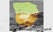 Physical Panoramic Map of Balkh, darken, desaturated