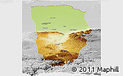 Physical Panoramic Map of Balkh, lighten, desaturated