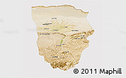 Satellite Panoramic Map of Balkh, cropped outside