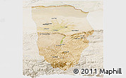 Satellite Panoramic Map of Balkh, lighten