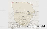 Shaded Relief Panoramic Map of Balkh, lighten